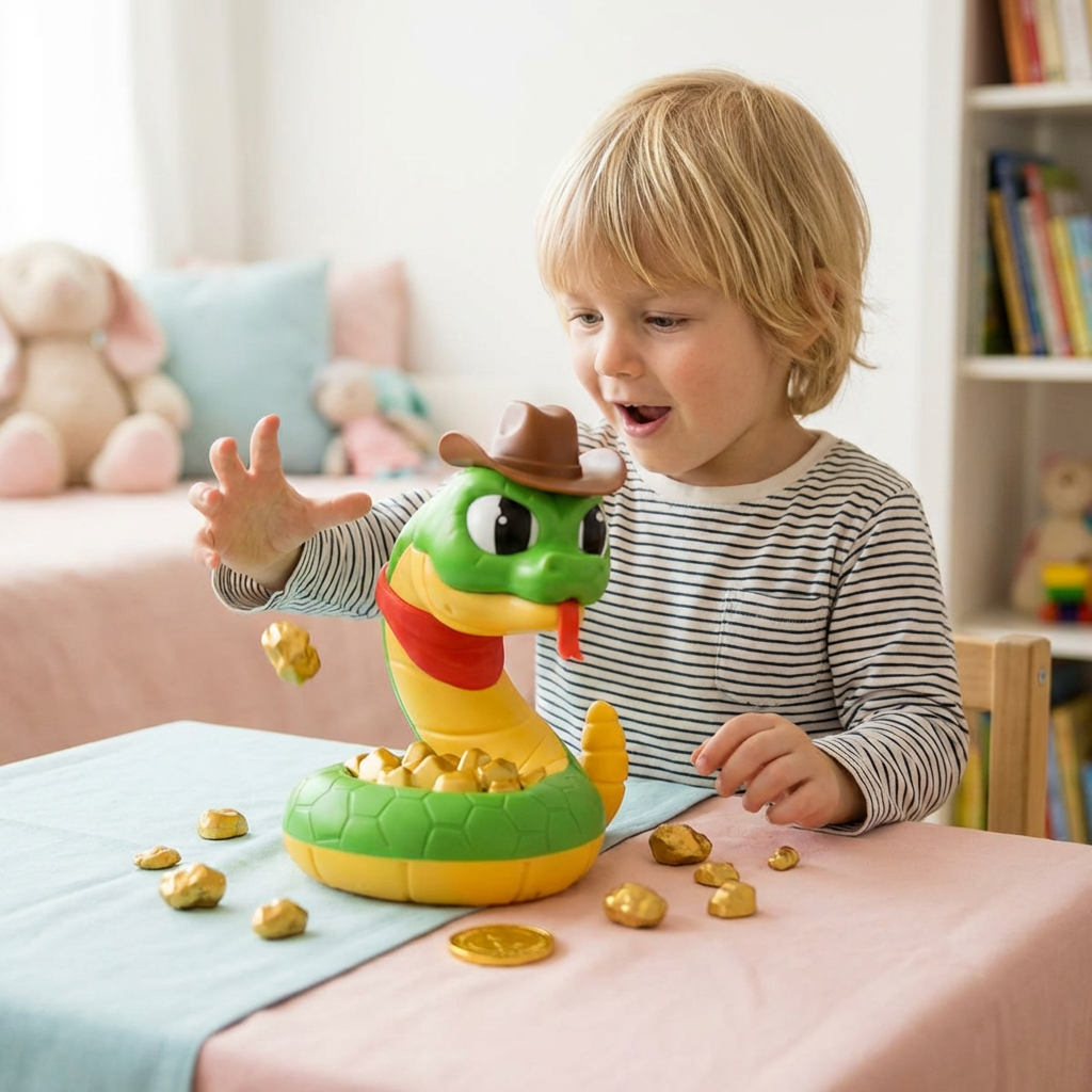 Interaktives Klapperschlangen-Spielzeug – Spannendes Reaktionsspiel für Kinder