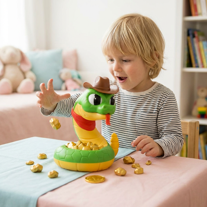 Interaktives Klapperschlangen-Spielzeug – Spannendes Reaktionsspiel für Kinder