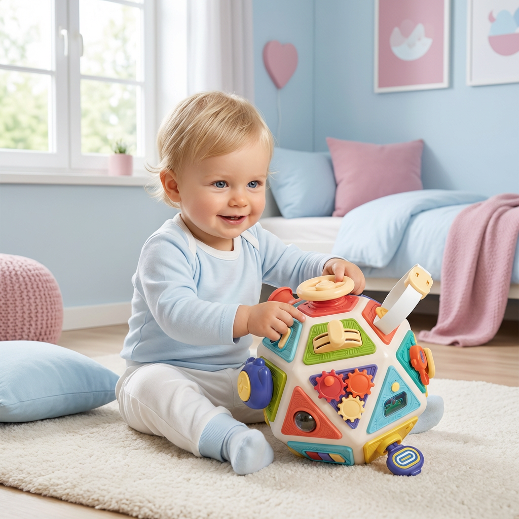 Montessori 22-in-1 Aktivitätswürfel für Kleinkinder – Spielzeug für Motorik & Entdecken