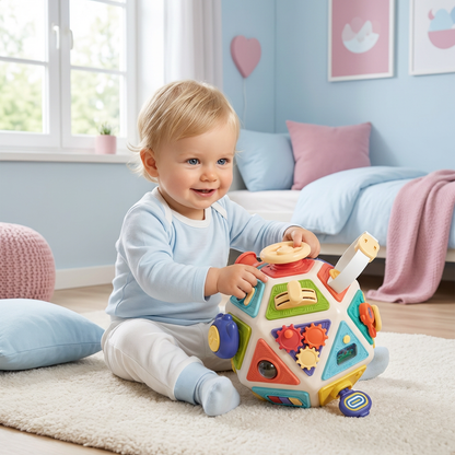 Montessori 22-in-1 Aktivitätswürfel für Kleinkinder – Spielzeug für Motorik & Entdecken