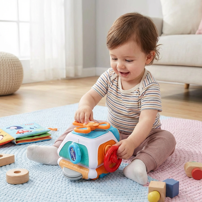 Montessori 22-in-1 Aktivitätswürfel für Kleinkinder – Spielzeug für Motorik & Entdecken