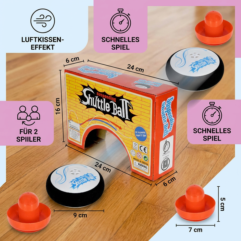Mini Airhockey Tischspiel für Kinder – Schnelles Reaktionsspiel mit Pucks