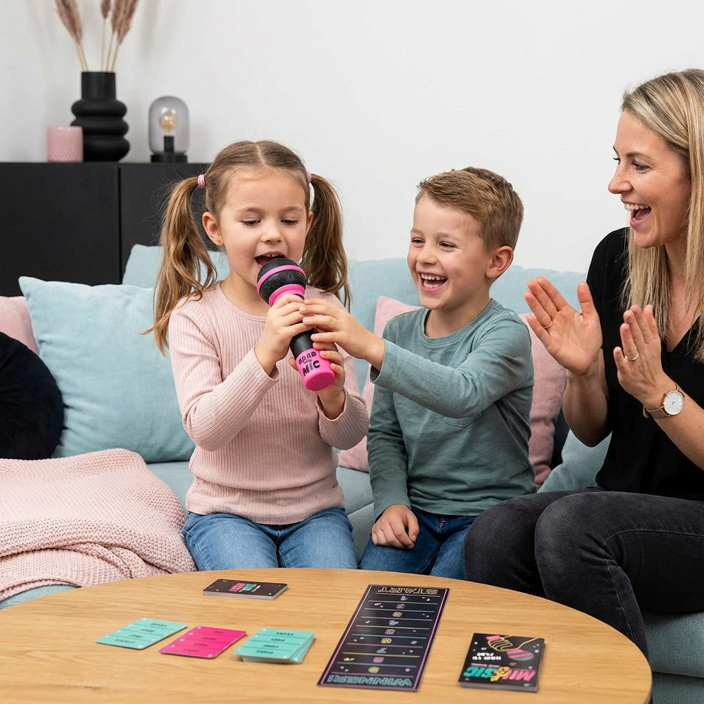 Karaoke Party Spiel mit Mikrofon – Lustiges Familienspiel für Freunde & Familie