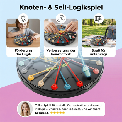 Knoten- & Seil-Logikspiel – Denk- & Strategiespiel für Kinder