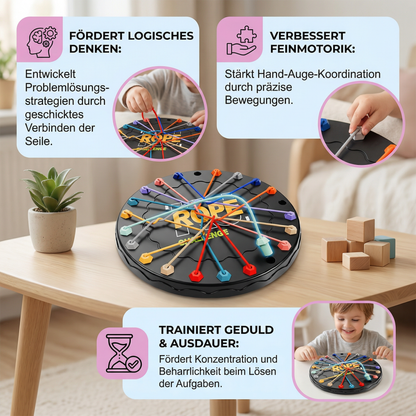 Knoten- & Seil-Logikspiel – Denk- & Strategiespiel für Kinder