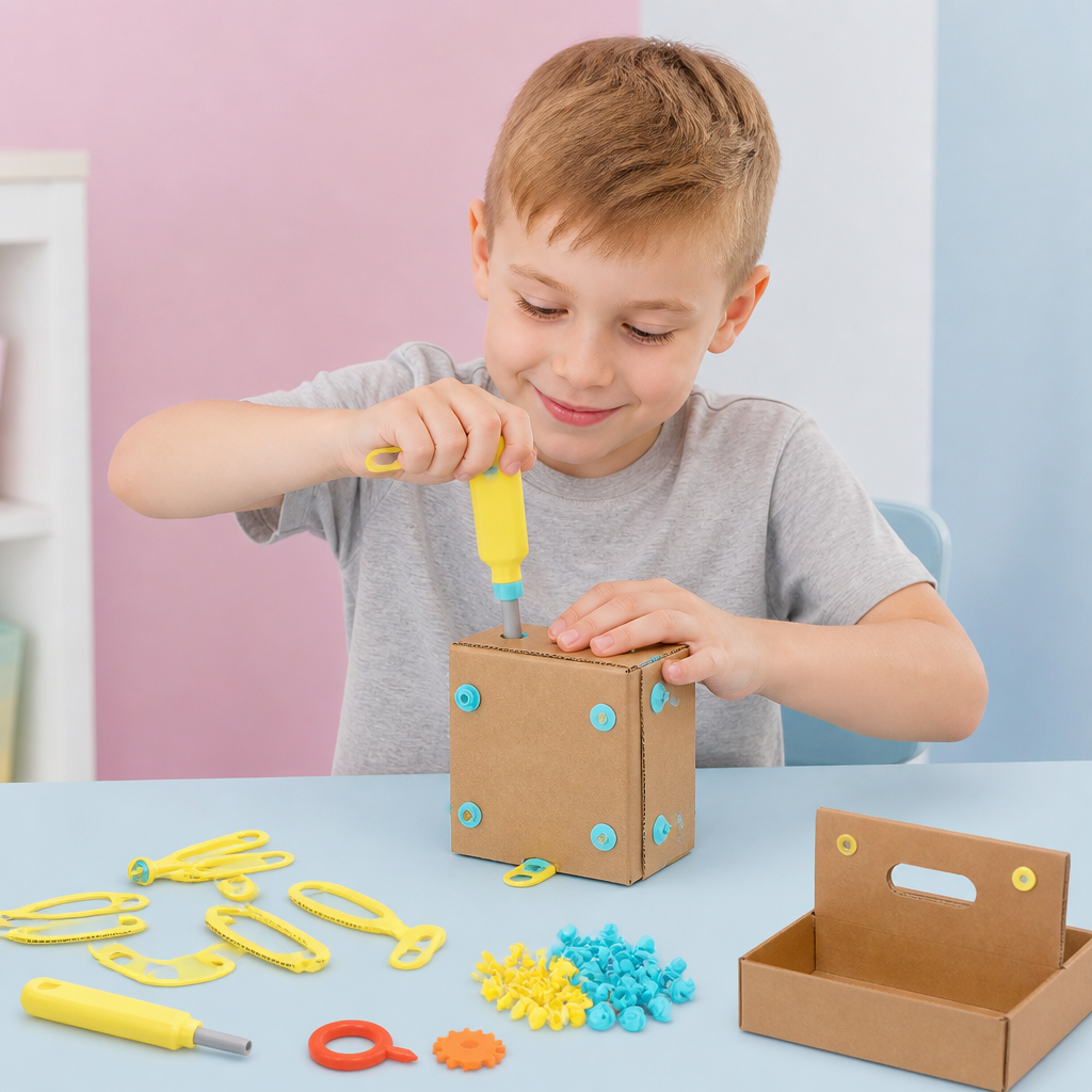 Kinder-Bauwerkzeugset aus Karton