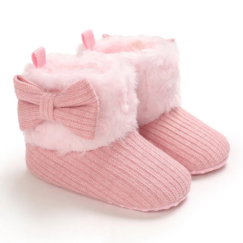 Warme Baby-Winterstiefel – Weiche, gefütterte Hausschuhe mit rutschfester Sohle