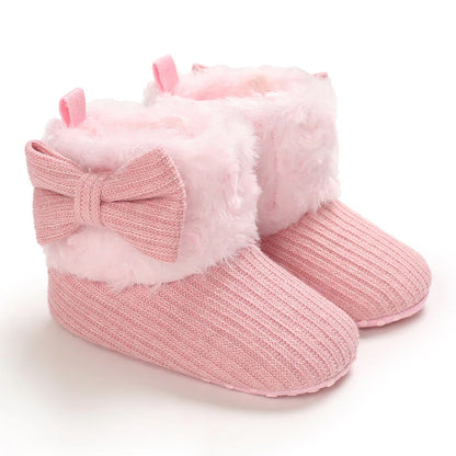 Warme Baby-Winterstiefel – Weiche, gefütterte Hausschuhe mit rutschfester Sohle