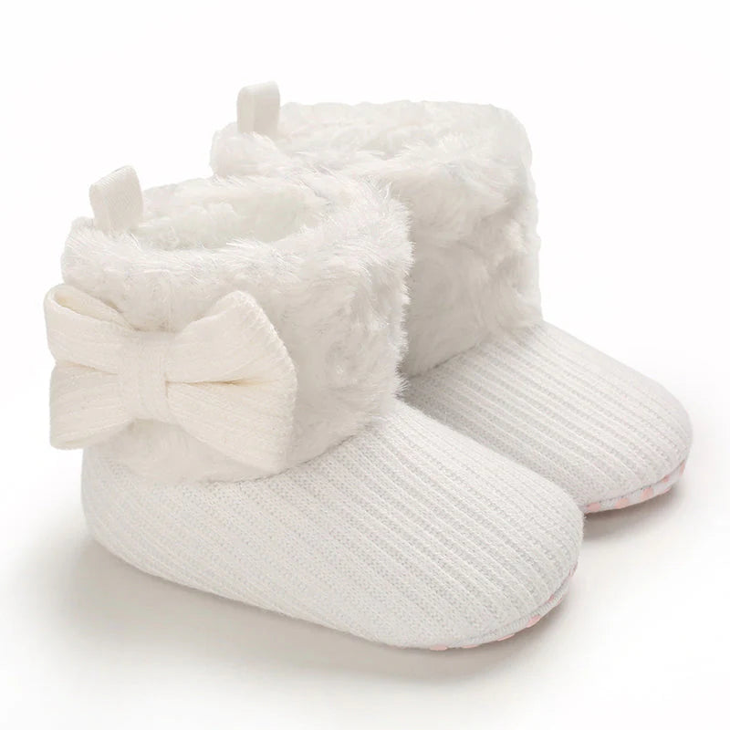 Warme Baby-Winterstiefel – Weiche, gefütterte Hausschuhe mit rutschfester Sohle