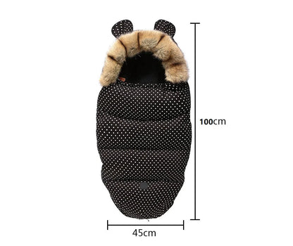 Warmer Kinderwagenschlafsack mit Kapuze für Babys und Neugeborene