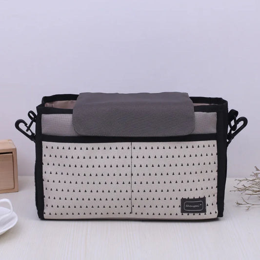 Große Wickeltasche mit Fächern für Fläschchen, Windeln & Zubehör