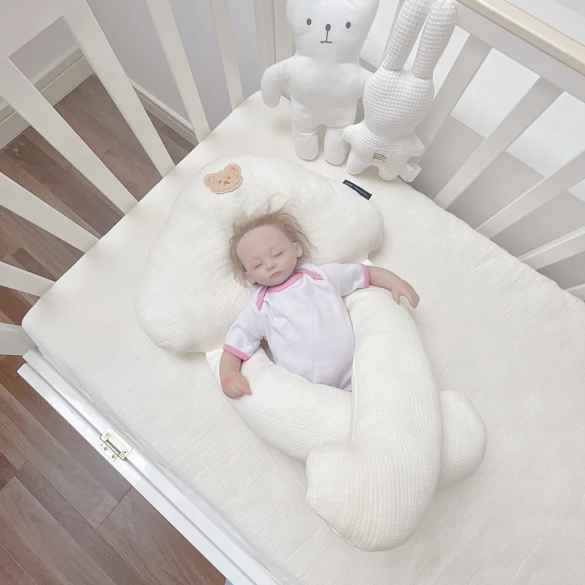 Baby Lagerungskissen mit Kopfstütze – Ergonomisches Stützkissen für Babys