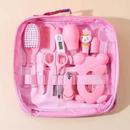 Baby Pflege Set mit Thermometer, Bürste und Nagelknipse