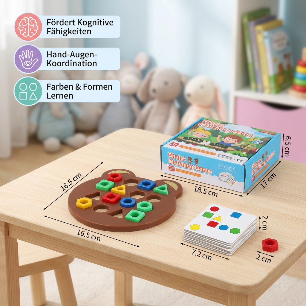 Farb- & Formen-Matching Spiel für Kinder – Interaktives Lernspielzeug