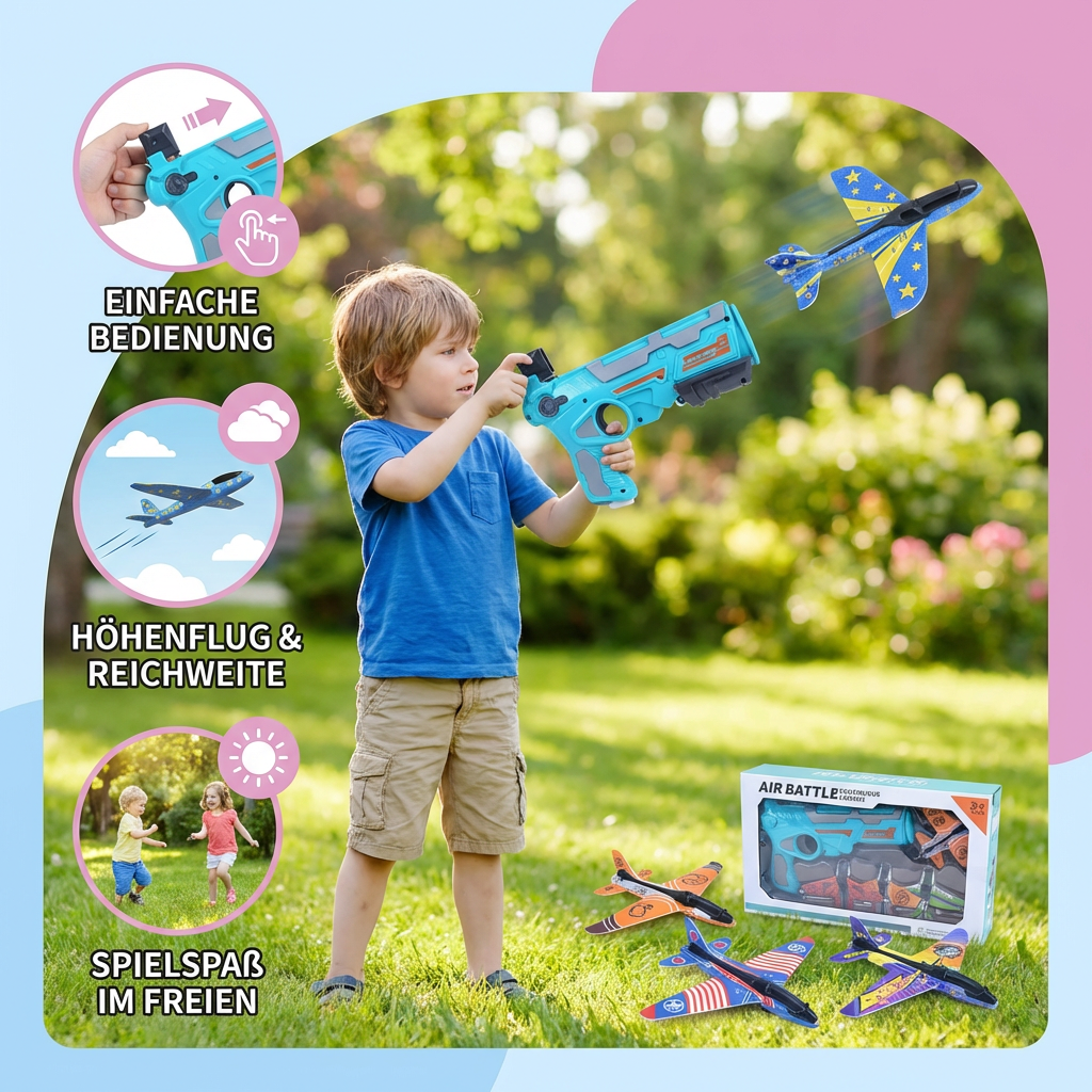 Kinder Flugzeug-Katapult Launcher – Outdoor Flugspiel