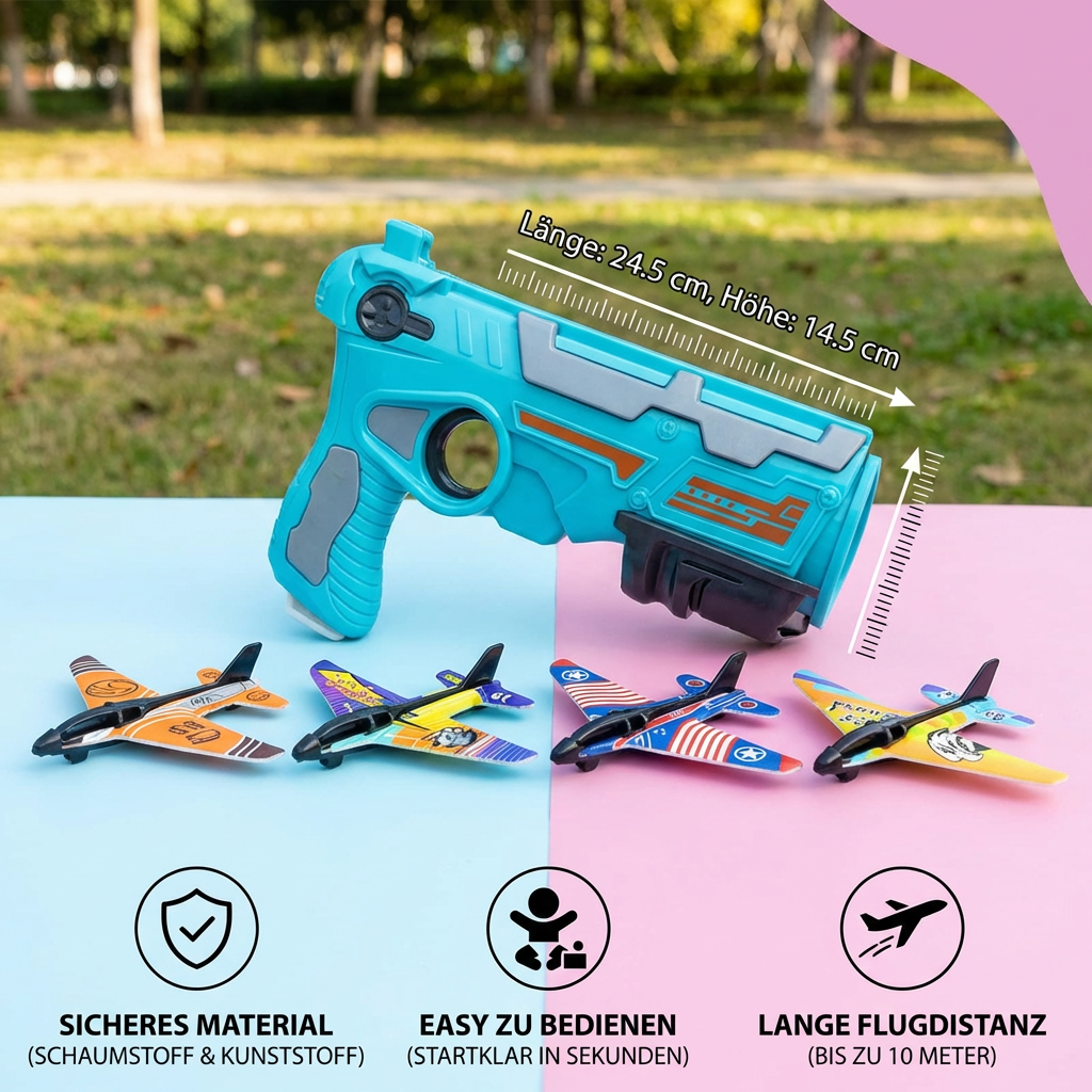 Kinder Flugzeug-Katapult Launcher – Outdoor Flugspiel