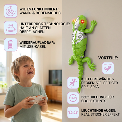 Ferngesteuertes Wandkletter-Tier – RC Spinne/Eidechse für Wände & Decken