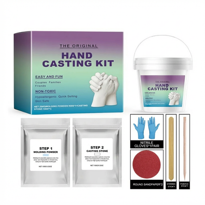 Handabdruck-Set für Familien & Paare – 3D Gips Erinnerungsset