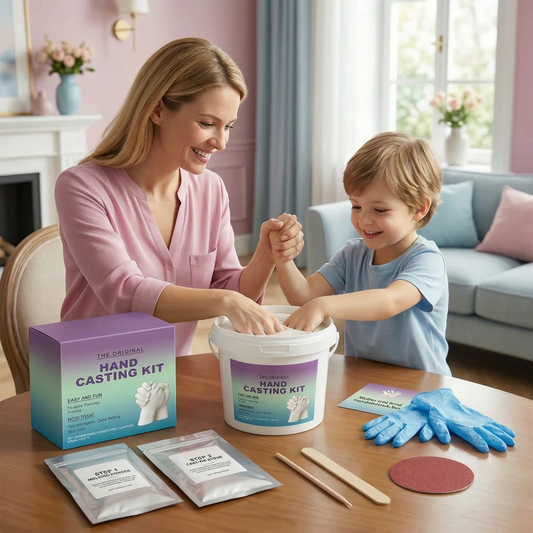 Handabdruck-Set für Familien & Paare – 3D Gips Erinnerungsset