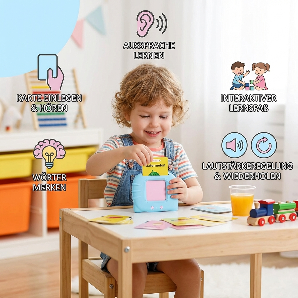 Sprechende Englisch Lernkarten – Interaktives Lernspiel für Kinder