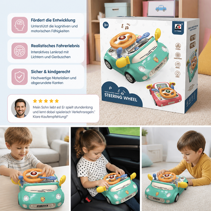 Fahrsimulator Spielzeug mit Lenkrad und Bildschirm für Kinder