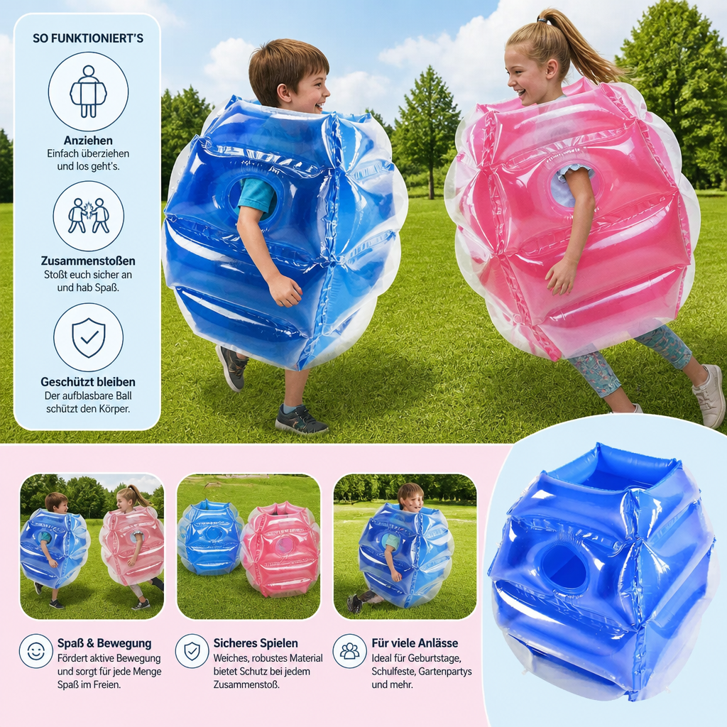 Aufblasbare Bumper Ball Anzüge für Kinder – 2 Spieler Outdoor Spiel