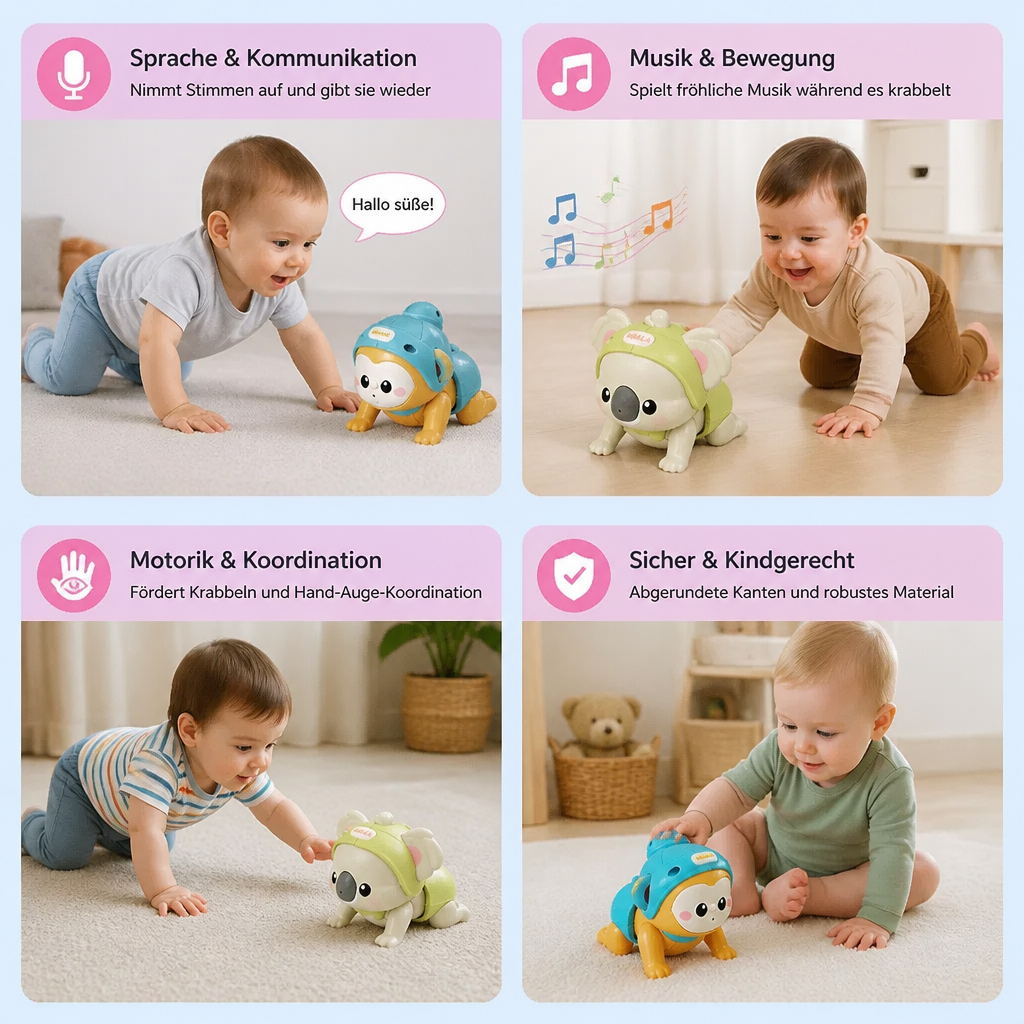 Interaktives Krabbel-Babyspielzeug mit Musik und Sprachaufzeichnung