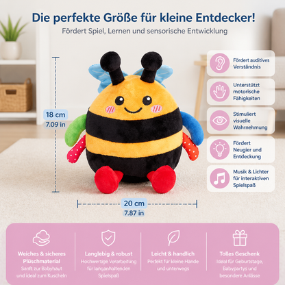 Interaktives musikalisches Plüsch-Bienchen für die Bauchlage