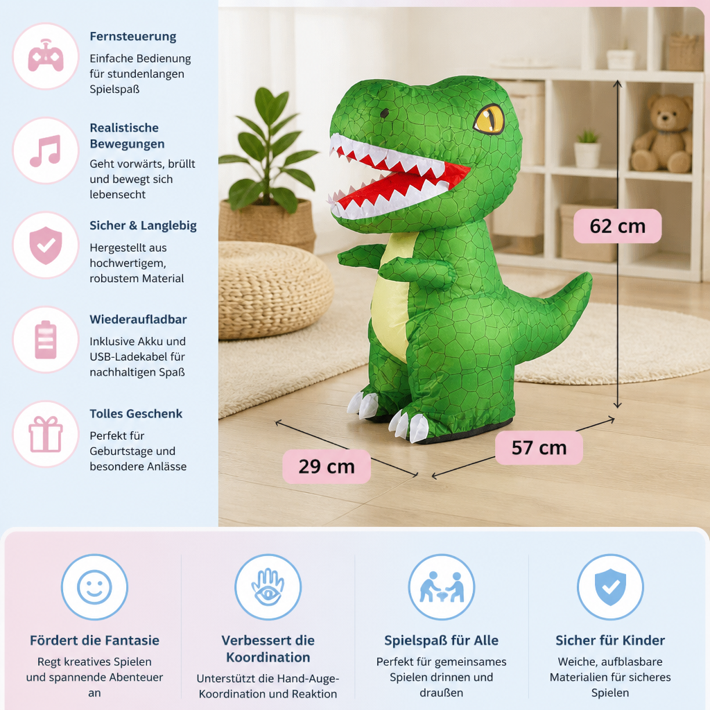 Ferngesteuertes aufblasbares T-Rex-Dinosaurier-Spielzeug
