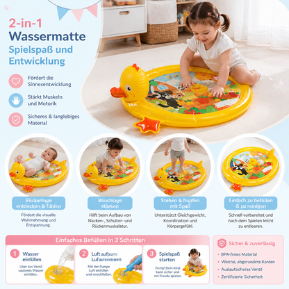 2-in-1 Enten-Wasserspielmatte