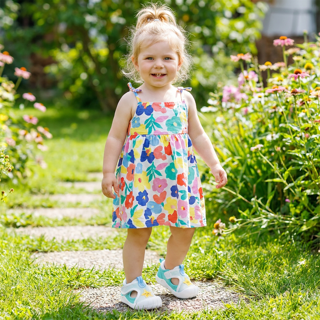 Sommer Babysandalen mit rutschfester Sohle und Klettverschluss
