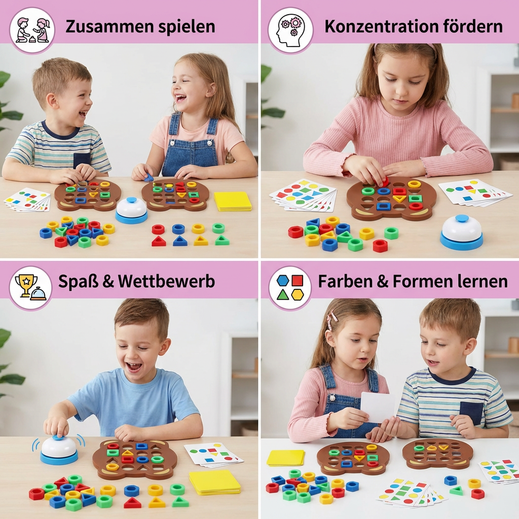 Farb- & Formen-Matching Spiel für Kinder – Interaktives Lernspielzeug