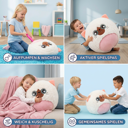 Aufblasbares Hüpf-Tier aus Plüsch – Kinder Springtier zum Spielen