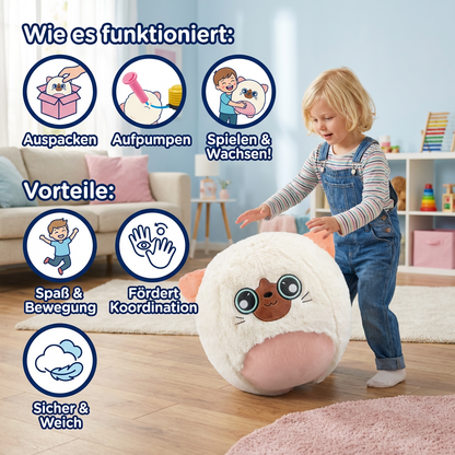 Aufblasbares Hüpf-Tier aus Plüsch – Kinder Springtier zum Spielen