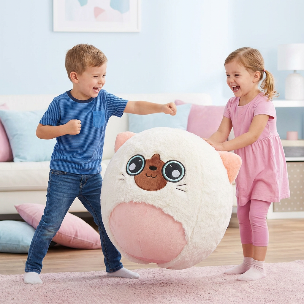 Aufblasbares Hüpf-Tier aus Plüsch – Kinder Springtier zum Spielen