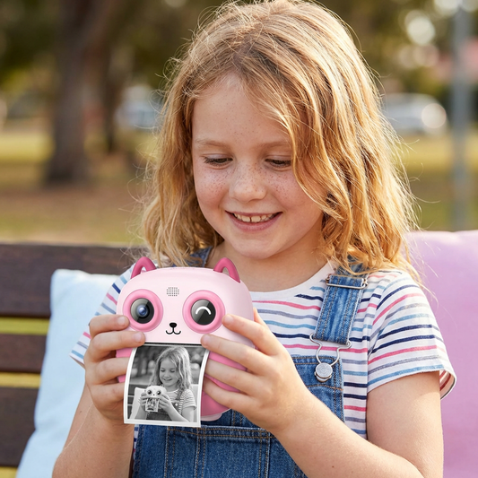 Kinder Sofortbildkamera – Mini Digitalkamera mit HD-Foto & integriertem Drucker