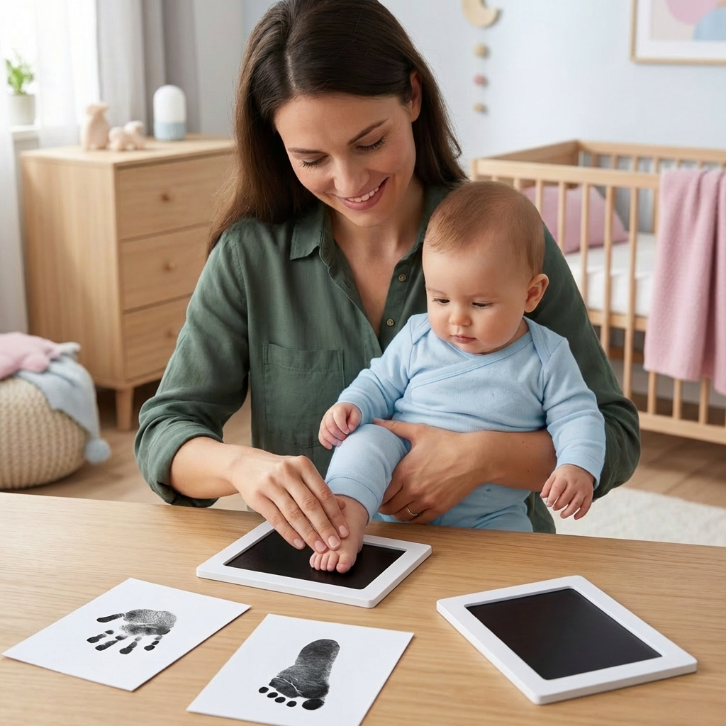 Baby Hand- & Fußabdruck Set  – DIY Erinnerungsset für Kleinkinder