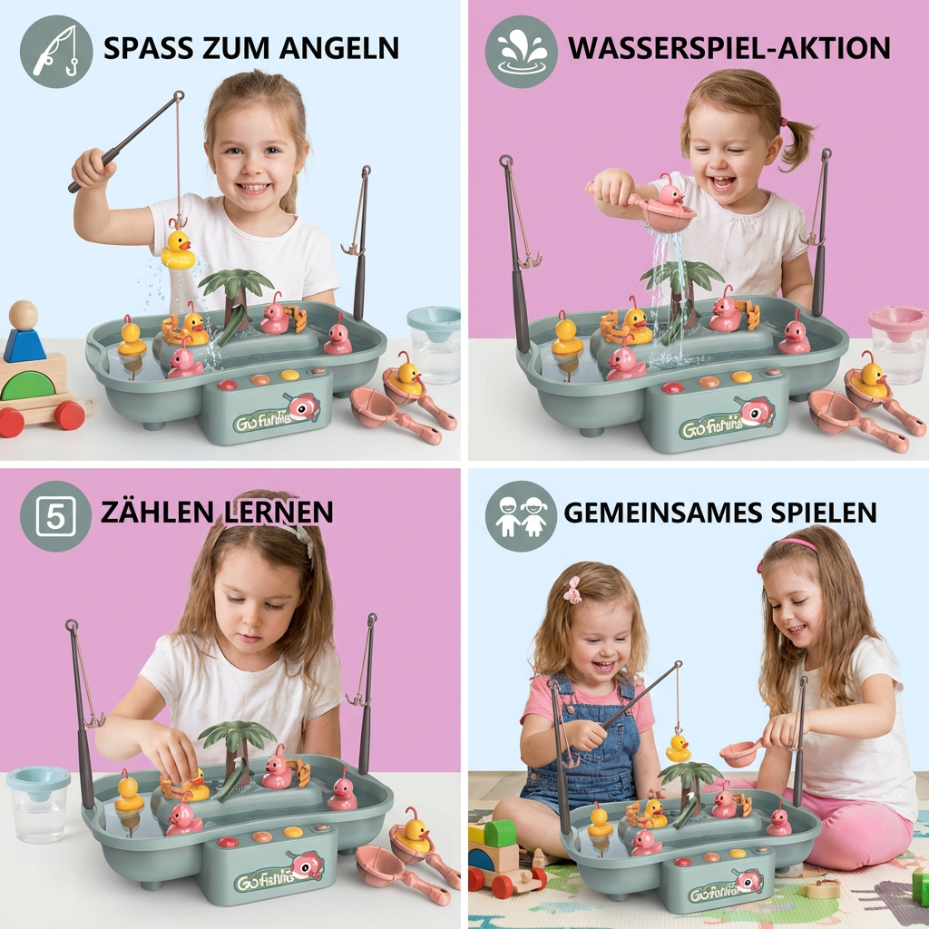 Interaktives Angelspiel für Kinder – Wasserspielzeug Set für gemeinsamen Spielspaß