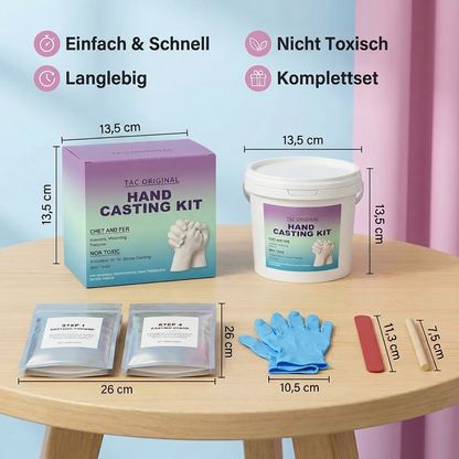 Handabdruck-Set für Familien & Paare – 3D Gips Erinnerungsset
