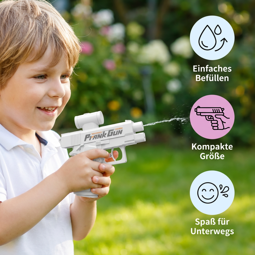 Doppelseitige Streich Wasserpistole für Kinder – Mini Spaß Wasserspielzeug