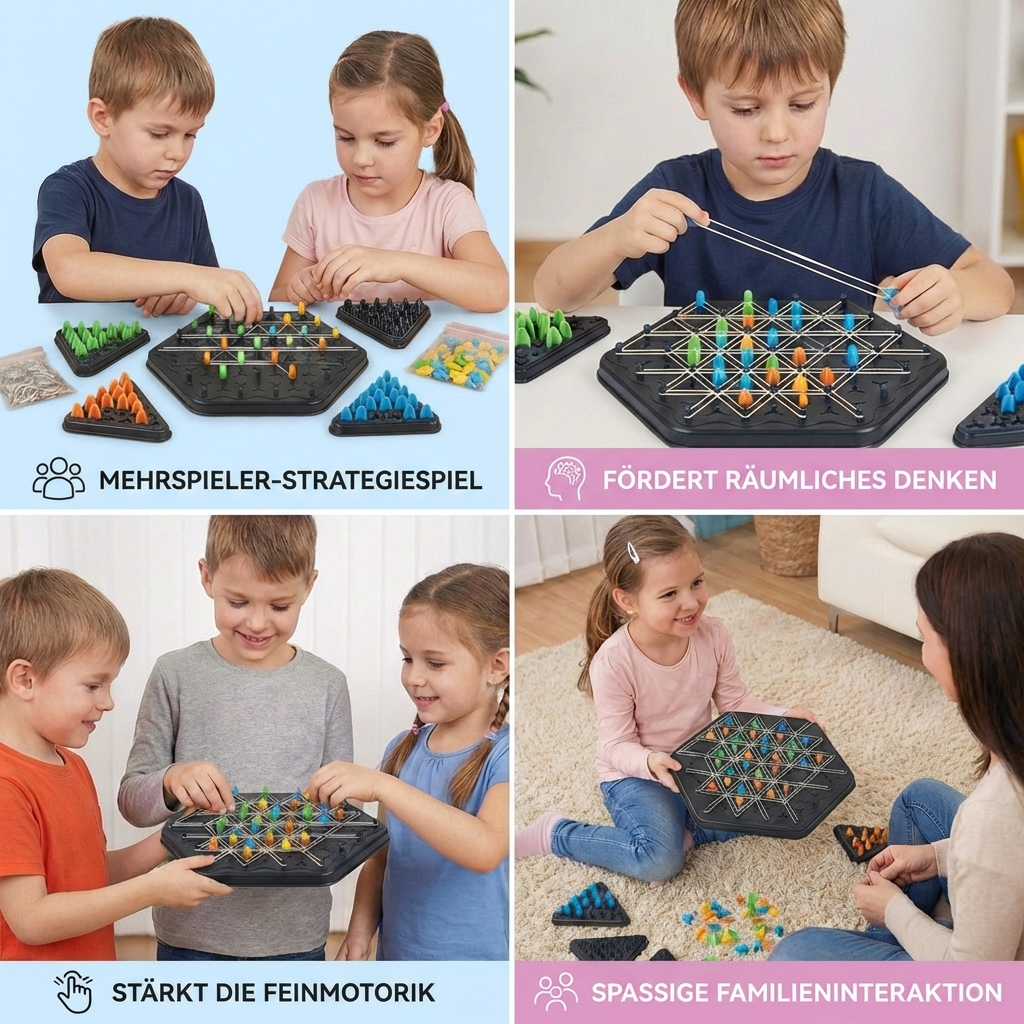 Gummi Band Dreieck Schach Familien Spiel