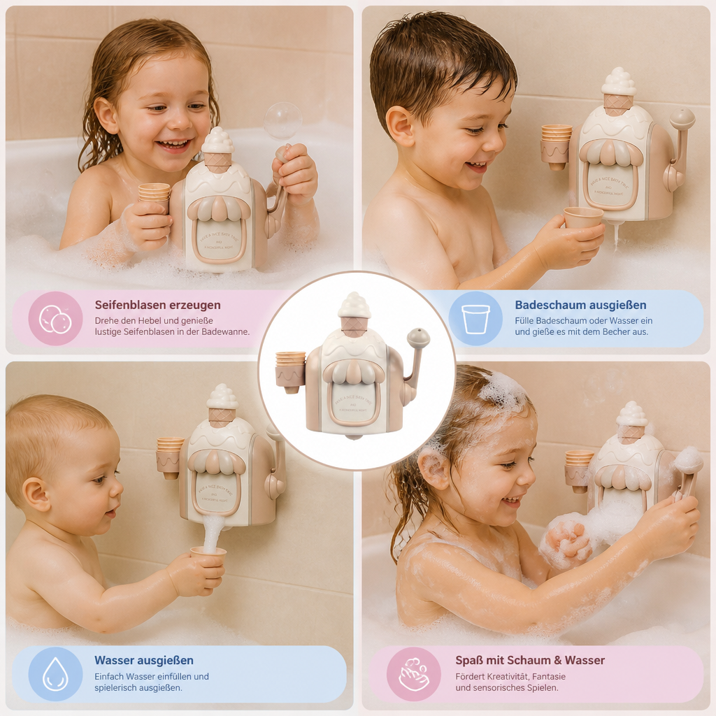 Eis Maschine Baby Badespielzeug mit Seifenblasen