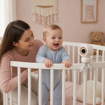 Tragbarer Clip Ventilator für Kinderwagen Bett und Alltag