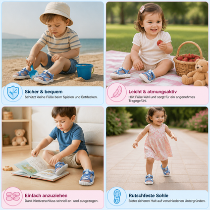 Sommer Babysandalen mit rutschfester Sohle und Klettverschluss