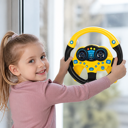Kinder Beifahrer Lenkrad Spielzeug mit Saugnapf Lichtern und Sounds
