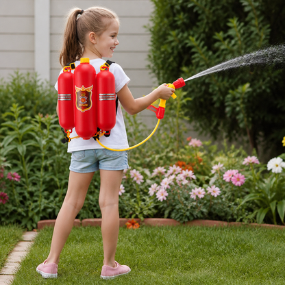 Feuerwehrmann Rucksack Wasserpistole Spielzeug für Kinder