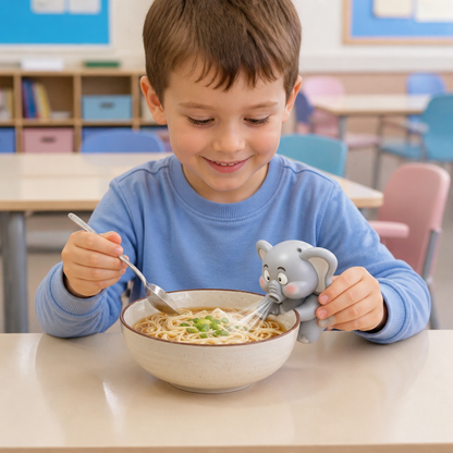 Tasse mit niedlichen Tiermotiven und Kühlventilator