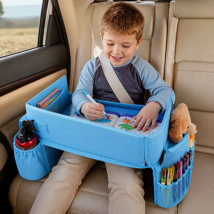 Kinder Auto Reisetablett mit Aufbewahrungstaschen und Beschäftigungsfläche