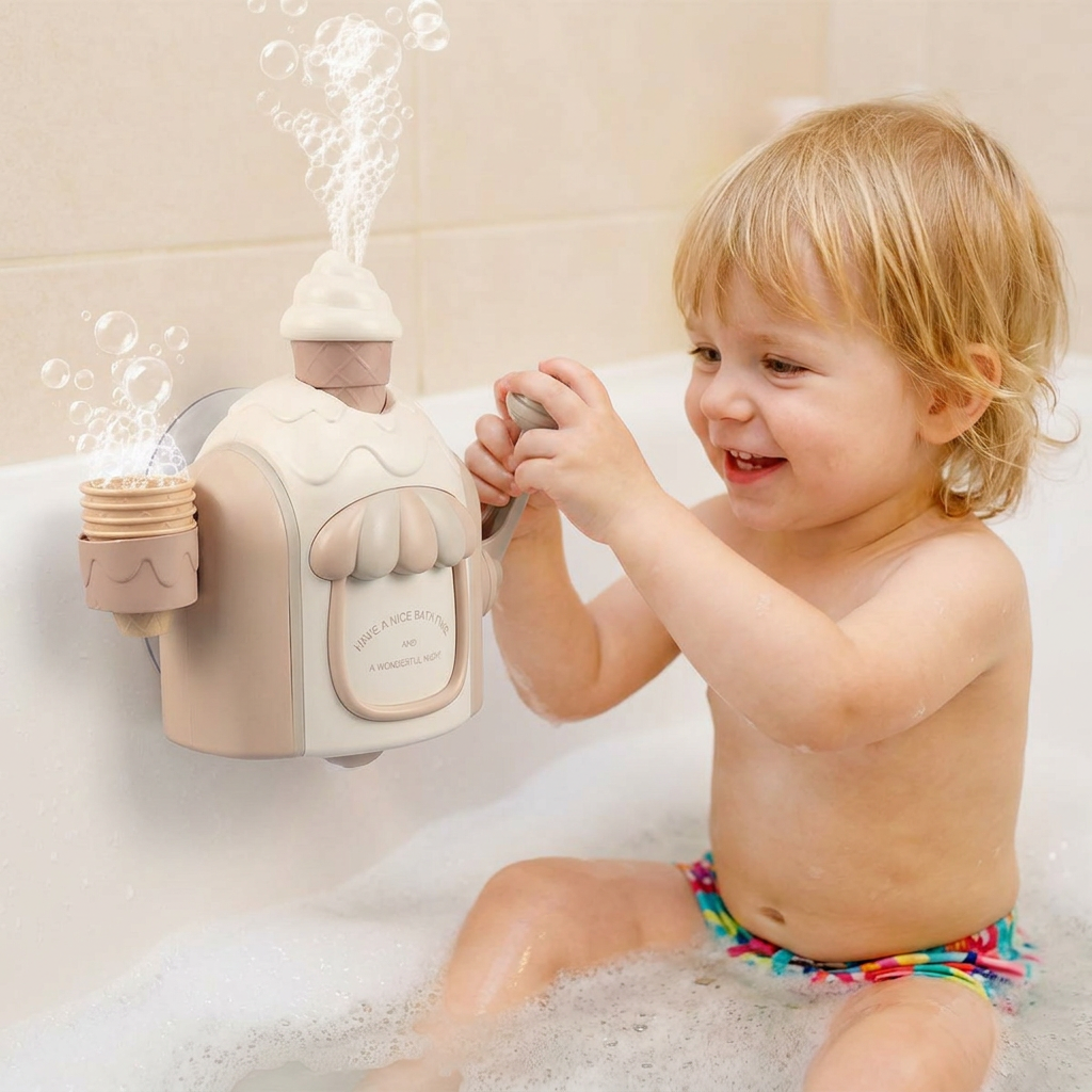 Eis Maschine Baby Badespielzeug mit Seifenblasen