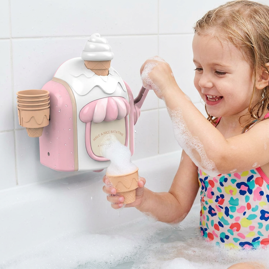 Eis Maschine Baby Badespielzeug mit Seifenblasen